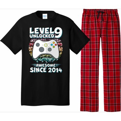 Level 9 Unlocked Awesome Since 2014 Gamer Birthday Pajama Set