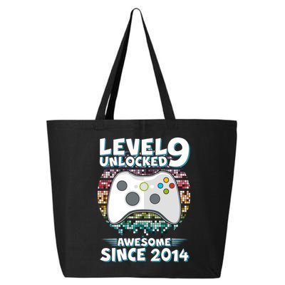 Level 9 Unlocked Awesome Since 2014 Gamer Birthday 25L Jumbo Tote