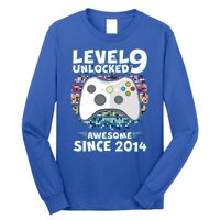 Level 9 Unlocked Awesome Since 2014 Gamer Birthday Long Sleeve Shirt