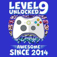 Level 9 Unlocked Awesome Since 2014 Gamer Birthday Bag