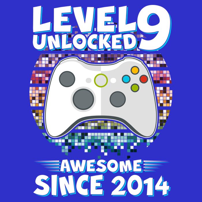Level 9 Unlocked Awesome Since 2014 Gamer Birthday Bag