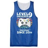 Level 9 Unlocked Awesome Since 2014 Gamer Birthday Mesh Reversible Basketball Jersey Tank