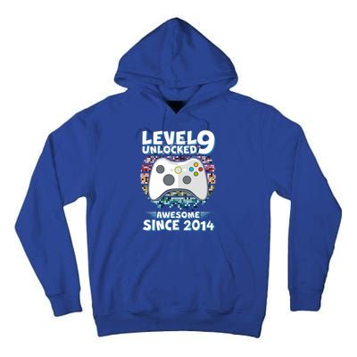 Level 9 Unlocked Awesome Since 2014 Gamer Birthday Tall Hoodie