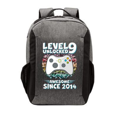 Level 9 Unlocked Awesome Since 2014 Gamer Birthday Vector Backpack
