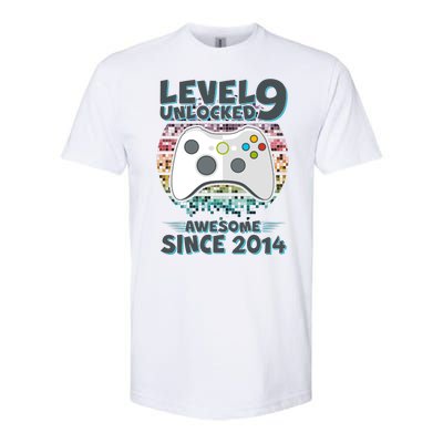 Level 9 Unlocked Awesome Since 2014 Gamer Birthday Softstyle CVC T-Shirt