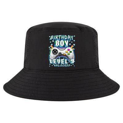 Level 9 Unlocked Video Game 9th Birthday Gamer Boys TShirt Cool Comfort Performance Bucket Hat