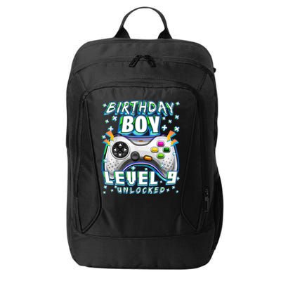 Level 9 Unlocked Video Game 9th Birthday Gamer Boys TShirt City Backpack