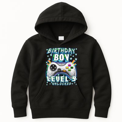 Level 9 Unlocked Video Game 9th Birthday Gamer Boys TShirt Kids Hoodie
