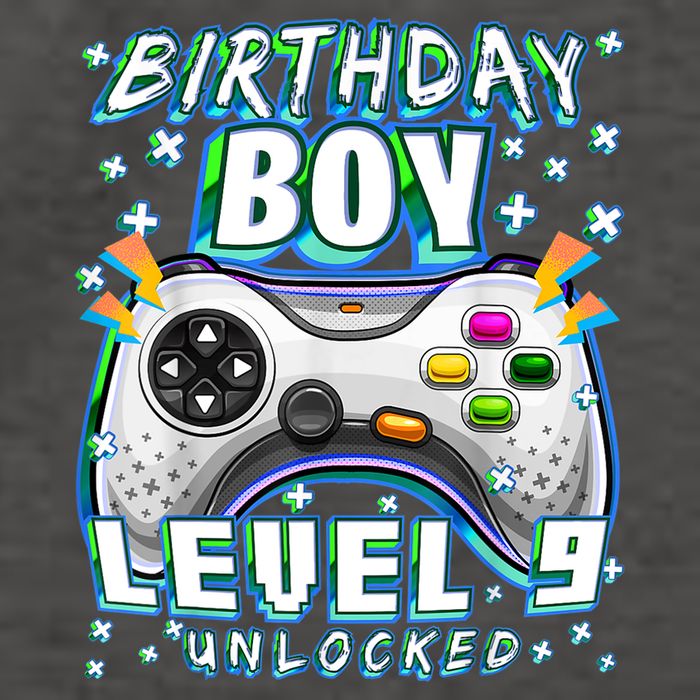 Level 9 Unlocked Video Game 9th Birthday Gamer Boys TShirt Vector Backpack