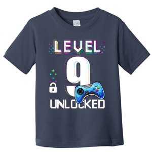 Level 9 Unlocked Video Game 9th Birthday Boy Gamer Toddler T-Shirt