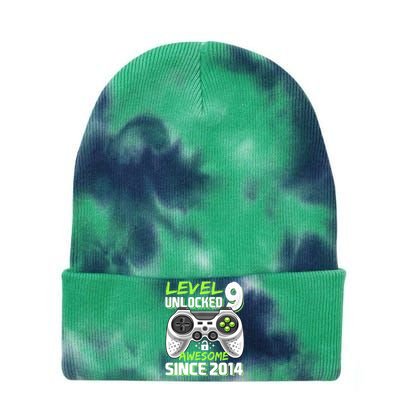 Level 9 Unlocked Awesome 2014 Video Game 9th Birthday Boy Tie Dye 12in Knit Beanie