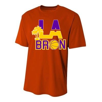 LA Bron Basketball Palm Tree Logo Performance Sprint T-Shirt