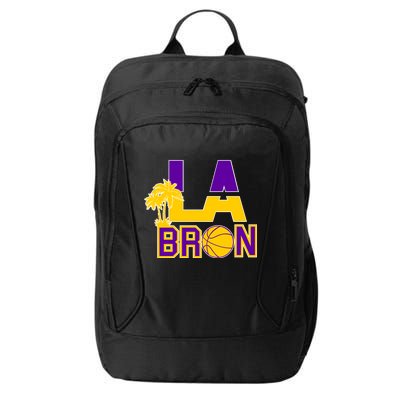 LA Bron Basketball Palm Tree Logo City Backpack