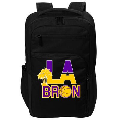 LA Bron Basketball Palm Tree Logo Impact Tech Backpack