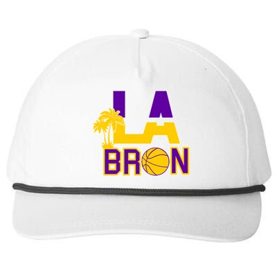 LA Bron Basketball Palm Tree Logo Snapback Five-Panel Rope Hat