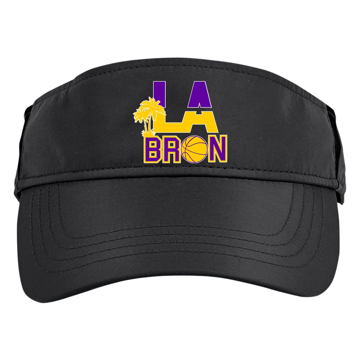 LA Bron Basketball Palm Tree Logo Adult Drive Performance Visor
