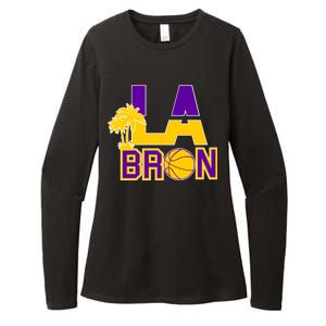 LA Bron Basketball Palm Tree Logo Womens CVC Long Sleeve Shirt