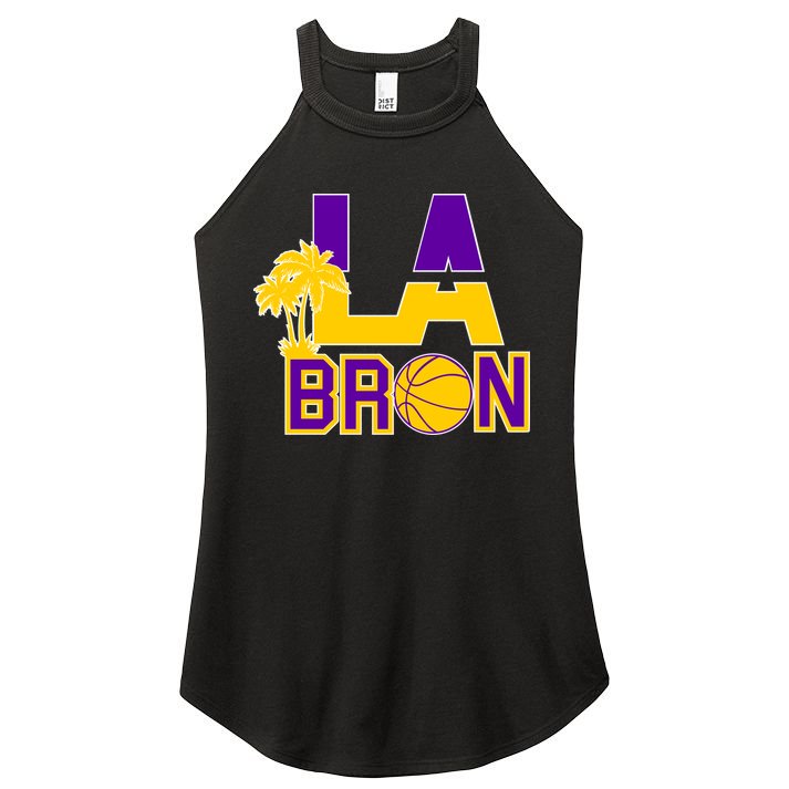 LA Bron Basketball Palm Tree Logo Women's Perfect Tri Rocker Tank