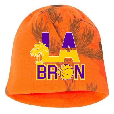 LA Bron Basketball Palm Tree Logo Kati - Camo Knit Beanie