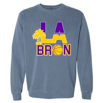 LA Bron Basketball Palm Tree Logo Garment-Dyed Sweatshirt