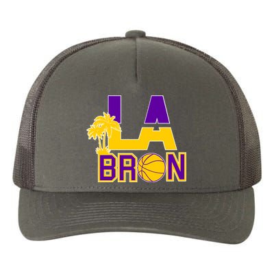 LA Bron Basketball Palm Tree Logo Yupoong Adult 5-Panel Trucker Hat