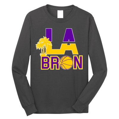 LA Bron Basketball Palm Tree Logo Long Sleeve Shirt