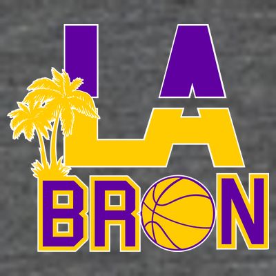 LA Bron Basketball Palm Tree Logo T-Shirt