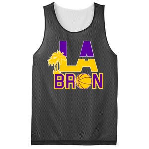 LA Bron Basketball Palm Tree Logo Mesh Reversible Basketball Jersey Tank