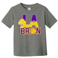 LA Bron Basketball Palm Tree Logo Toddler T-Shirt