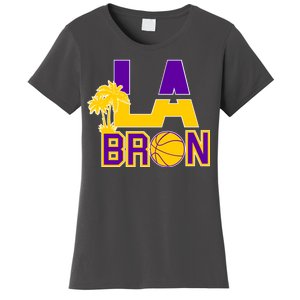 LA Bron Basketball Palm Tree Logo Women's T-Shirt