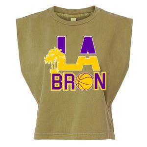 LA Bron Basketball Palm Tree Logo Garment-Dyed Women's Muscle Tee