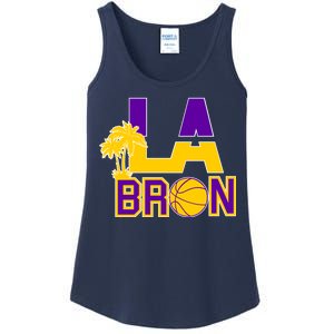 LA Bron Basketball Palm Tree Logo Ladies Essential Tank