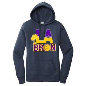 LA Bron Basketball Palm Tree Logo Women's Pullover Hoodie