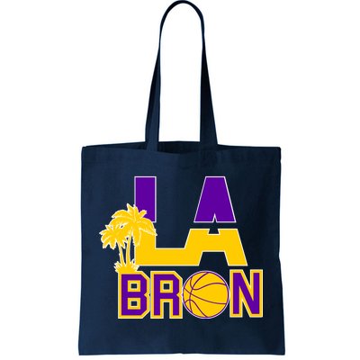 LA Bron Basketball Palm Tree Logo Tote Bag