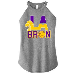 LA Bron Basketball Palm Tree Logo Women's Perfect Tri Rocker Tank