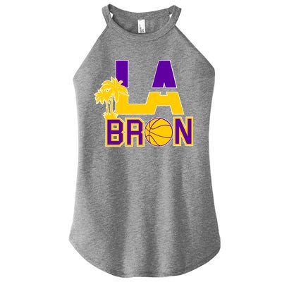 LA Bron Basketball Palm Tree Logo Women's Perfect Tri Rocker Tank