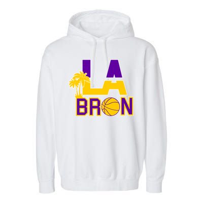 LA Bron Basketball Palm Tree Logo Garment-Dyed Fleece Hoodie