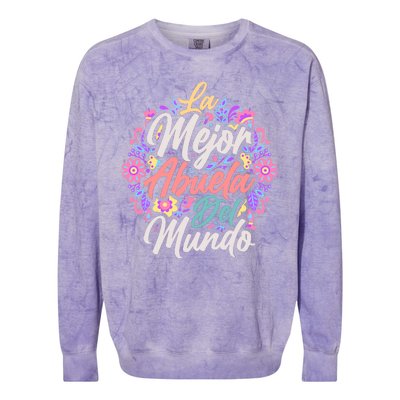 La Mejor Abuela del Mundo Hispanic Grandma & Mother's Day Colorblast Crewneck Sweatshirt