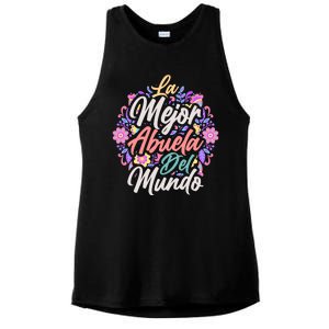 La Mejor Abuela del Mundo Hispanic Grandma & Mother's Day Ladies PosiCharge Tri-Blend Wicking Tank