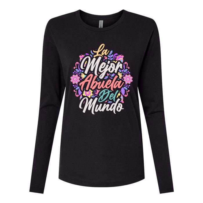 La Mejor Abuela del Mundo Hispanic Grandma & Mother's Day Womens Cotton Relaxed Long Sleeve T-Shirt