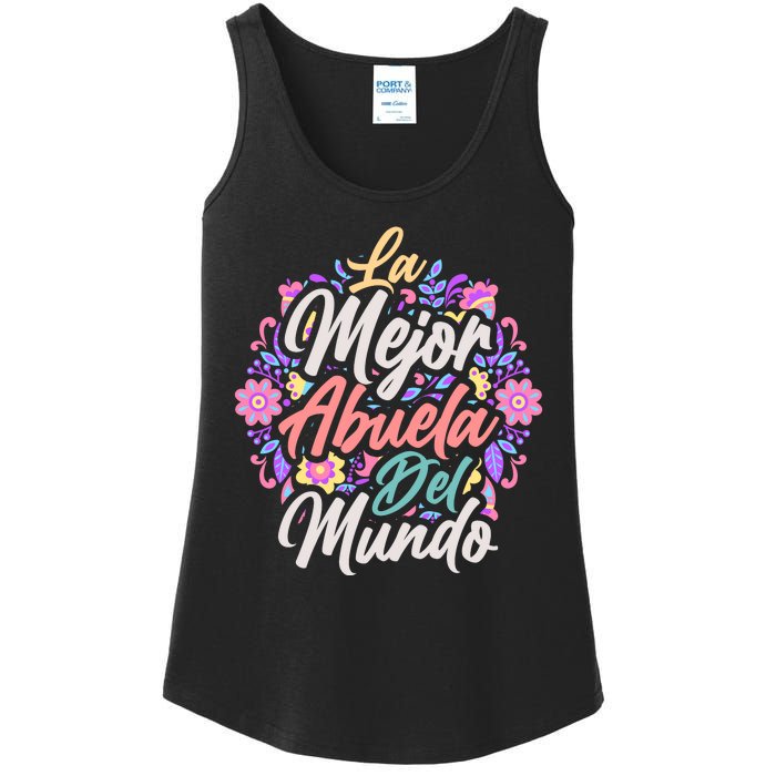 La Mejor Abuela del Mundo Hispanic Grandma & Mother's Day Ladies Essential Tank