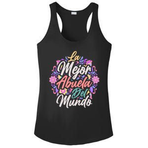 La Mejor Abuela del Mundo Hispanic Grandma & Mother's Day Ladies PosiCharge Competitor Racerback Tank