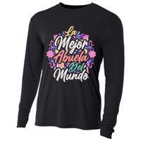 La Mejor Abuela del Mundo Hispanic Grandma & Mother's Day Cooling Performance Long Sleeve Crew
