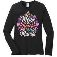 La Mejor Abuela del Mundo Hispanic Grandma & Mother's Day Ladies Long Sleeve Shirt