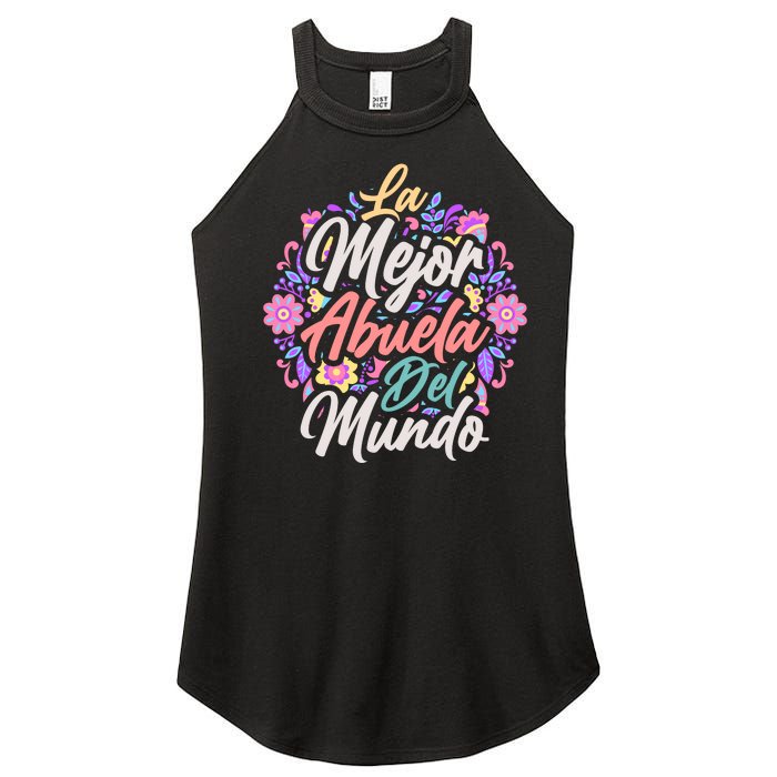 La Mejor Abuela del Mundo Hispanic Grandma & Mother's Day Women's Perfect Tri Rocker Tank