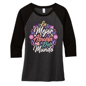 La Mejor Abuela del Mundo Hispanic Grandma & Mother's Day Women's Tri-Blend 3/4-Sleeve Raglan Shirt