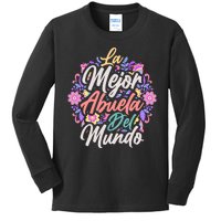 La Mejor Abuela del Mundo Hispanic Grandma & Mother's Day Kids Long Sleeve Shirt