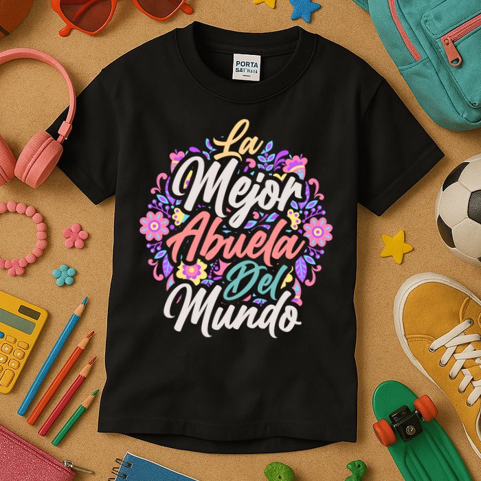La Mejor Abuela del Mundo Hispanic Grandma & Mother's Day Kids T-Shirt