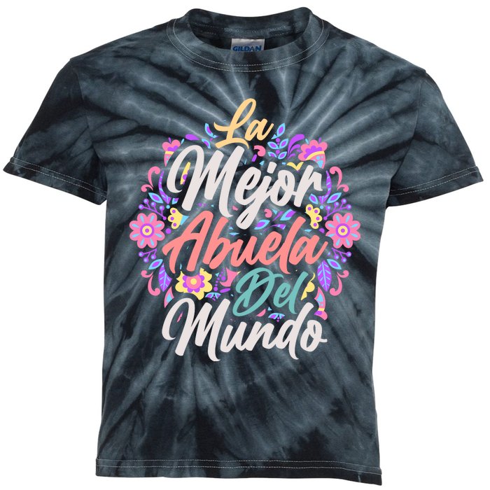 La Mejor Abuela del Mundo Hispanic Grandma & Mother's Day Kids Tie-Dye T-Shirt