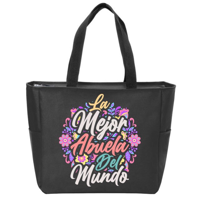 La Mejor Abuela del Mundo Hispanic Grandma & Mother's Day Zip Tote Bag